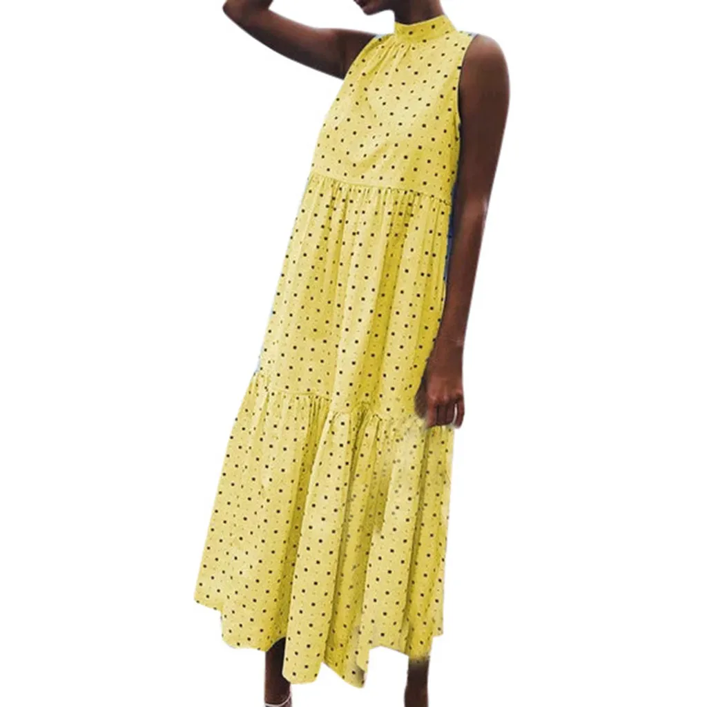 JAYCOSIN 2019 New Summer Women Dress Plus Size Sexy Turtleneck Sleeveless Dot Print Loose Hem Holiday Beach Mid-Calf 9032215
JAYCOSIN 2019 New Summer Women Dress Plus Size Sexy Turtleneck Sleeveless Dot Print Loose Hem Holiday Beach Mid-Calf 9032215