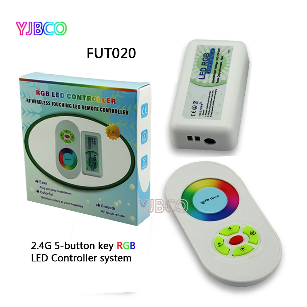 DC12V/24V Milight FUT020 10A RF 2.4G 5-button key LED RGB Controller for RGB 5050 3528 3014 led strip light
DC12V/24V Milight FUT020 10A RF 2.4G 5-button key LED RGB Controller for RGB 5050 3528 3014 led strip light