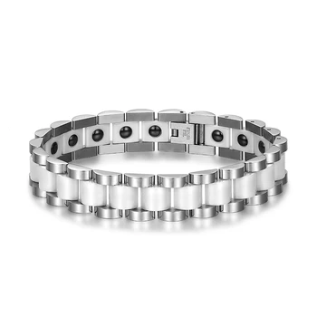 Top Quality White Ceramic Bracelet Elegant Ceramic Stainless Steel Bracelet & Bangles Health Element Ceramic Bracelets For Women
Top Quality White Ceramic Bracelet Elegant Ceramic Stainless Steel Bracelet & Bangles Health Element Ceramic Bracelets For Women
