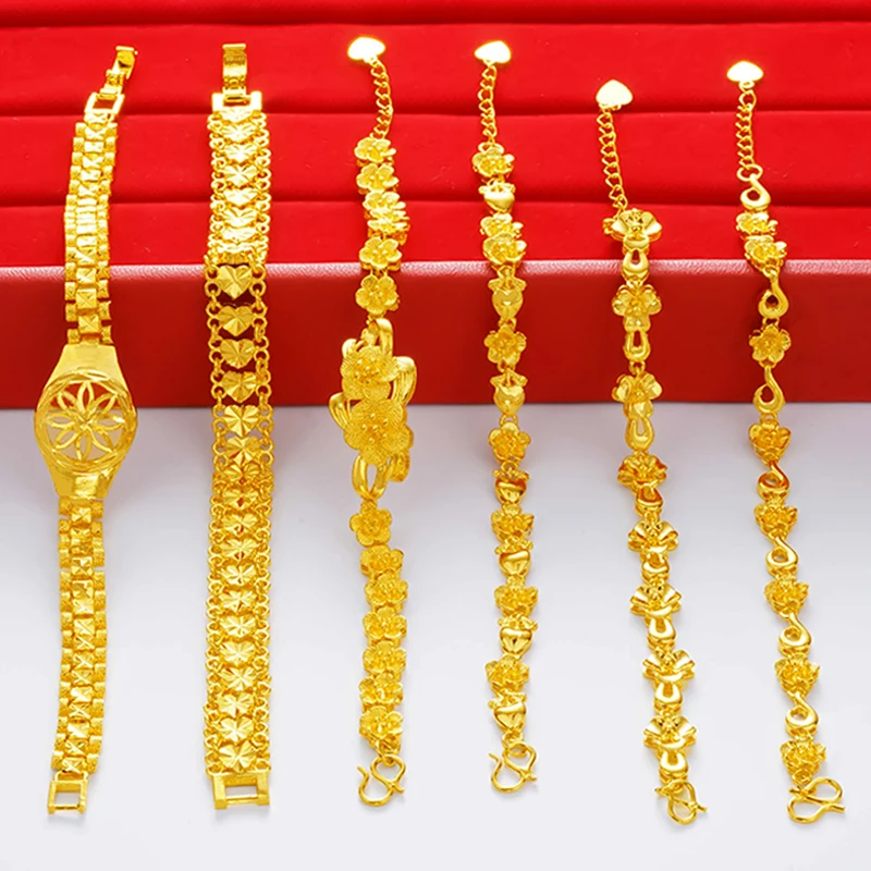 Vietnamese gold placer watch chain ladies plated 24k gold for a long time doesfade personality simulation gold bracelet jewelry
Vietnamese gold placer watch chain ladies plated 24k gold for a long time doesfade personality simulation gold bracelet jewelry