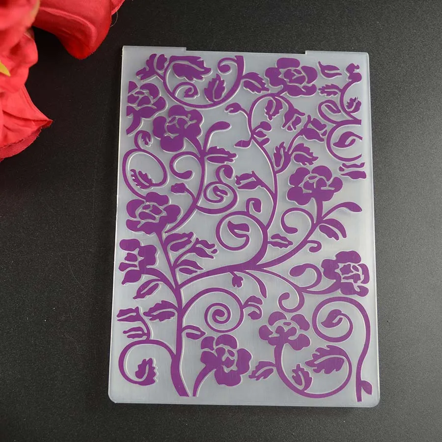 Flower vines plastic embossing folder for card making stationary paper crafts stencil cutting die background
Flower vines plastic embossing folder for card making stationary paper crafts stencil cutting die background