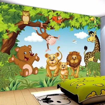 Custom Any Size Murals Wallpaper 3D Cartoon Animal Forest Photo Wall Painting Wall Paper For Kids Bedroom Non-Woven Home Decor
Custom Any Size Murals Wallpaper 3D Cartoon Animal Forest Photo Wall Painting Wall Paper For Kids Bedroom Non-Woven Home Decor
