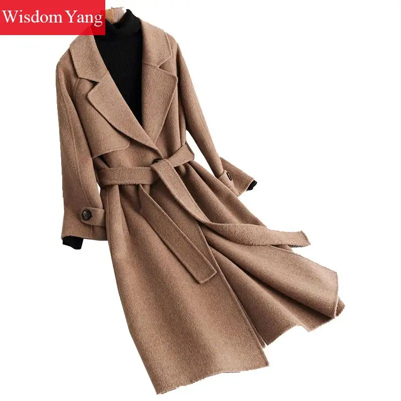 Winter Womens Sheep Wool Alpaca Cashmere Coat Long Beige Camel Outerwear Trench 2019 Belt Vintage Woolen Overcoat Woollen Coats
Winter Womens Sheep Wool Alpaca Cashmere Coat Long Beige Camel Outerwear Trench 2019 Belt Vintage Woolen Overcoat Woollen Coats
