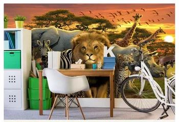 Custom 3d photo mural Wallpaper Sunlit Elephant Zebra Lion Giraffe Animals Children's Background Wall home decoration painting
Custom 3d photo mural Wallpaper Sunlit Elephant Zebra Lion Giraffe Animals Children's Background Wall home decoration painting