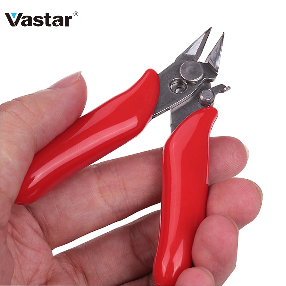 Vastar 3.5'' Mini Diagonal Pliers Wire Cutter Cutting Electronic Pliers Wires Insulating Rubber Handle Model Pliers with Lock
Vastar 3.5'' Mini Diagonal Pliers Wire Cutter Cutting Electronic Pliers Wires Insulating Rubber Handle Model Pliers with Lock