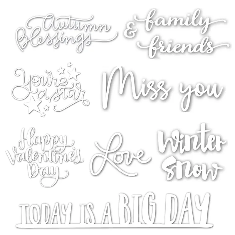 29 Styles Common English Words Metal Cutting Dies Stencil for DIY Scrapbooking Paper Cards Making Decorative Crafts New 2018 Die
29 Styles Common English Words Metal Cutting Dies Stencil for DIY Scrapbooking Paper Cards Making Decorative Crafts New 2018 Die