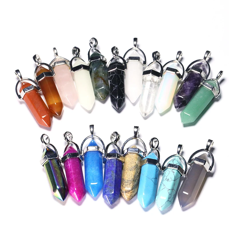 1 pcs Colorful Quartz Opal Stone Column Necklace Pendant Gem Crystal Quartz Bullet Hexagonal Crystal Point Crafts Handmade Gift
1 pcs Colorful Quartz Opal Stone Column Necklace Pendant Gem Crystal Quartz Bullet Hexagonal Crystal Point Crafts Handmade Gift