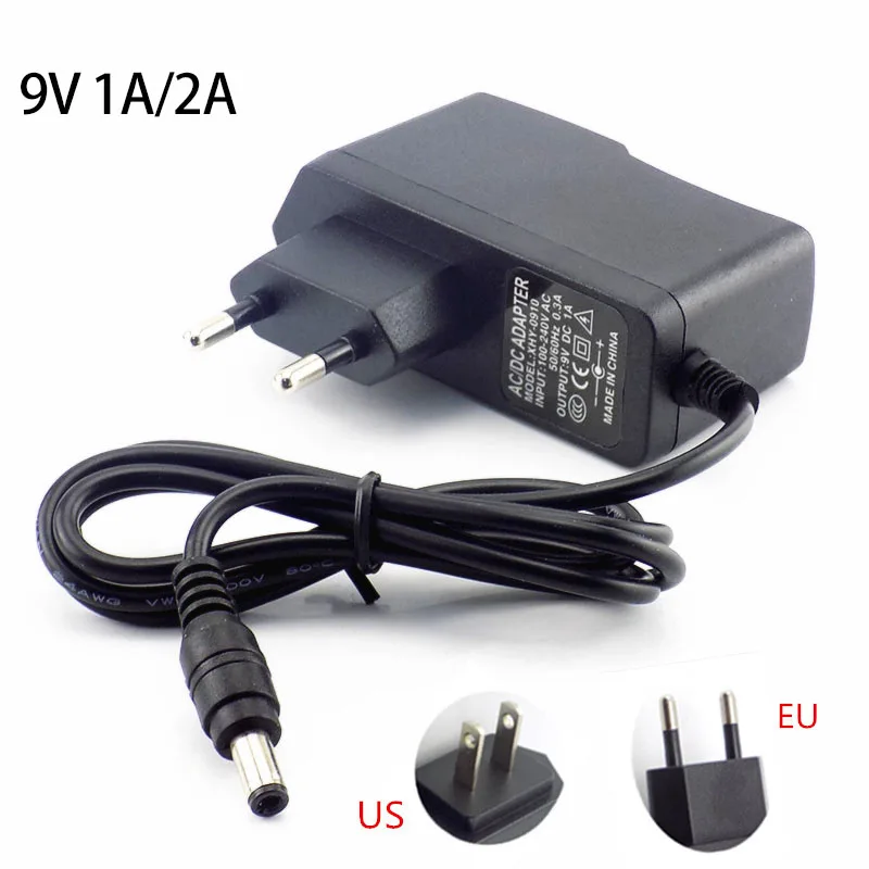 

AC to DC 9V volt 1A 2A 2000MA 1000ma Power Adapter switching plug connector Supply adaptor Charger 5.5mmx2.5mm for TV Box router