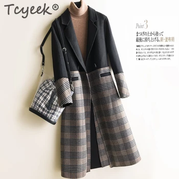 Tcyeek 100% Wool Coat Women Clothes 2020 Korean Vintage Ladies Plaid Long Woolen Jacket Casual Slim Fit Winter Coa Female 8120CZ
Tcyeek 100% Wool Coat Women Clothes 2020 Korean Vintage Ladies Plaid Long Woolen Jacket Casual Slim Fit Winter Coa Female 8120CZ