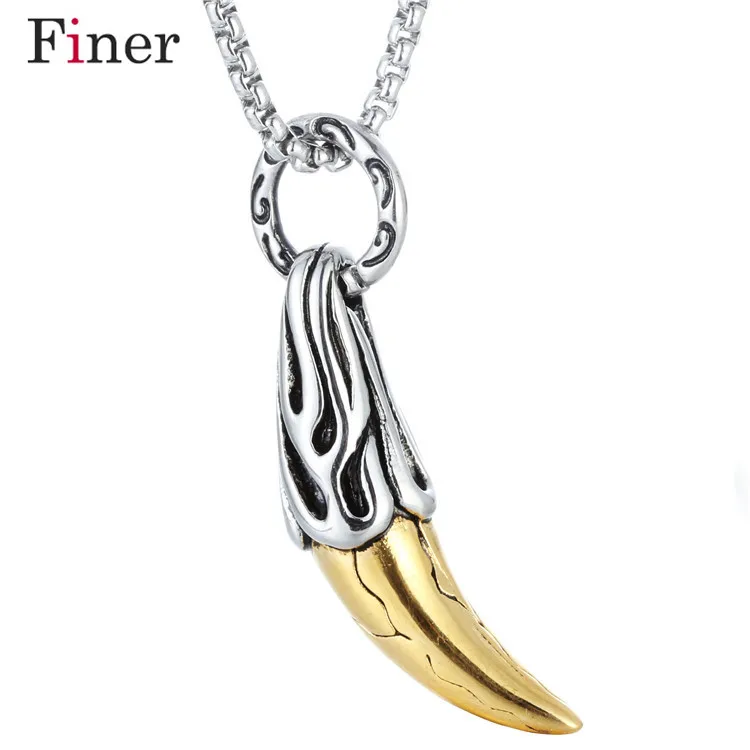 One Piece Super Plated-Gold Stainless Steel Wolf Tooth Pendant For Man High Quality
One Piece Super Plated-Gold Stainless Steel Wolf Tooth Pendant For Man High Quality