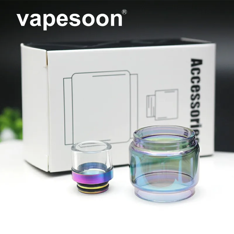 Запасная Радужная стеклянная трубка VapeSoon с 810 капельным наконечником для TFV8 BIG