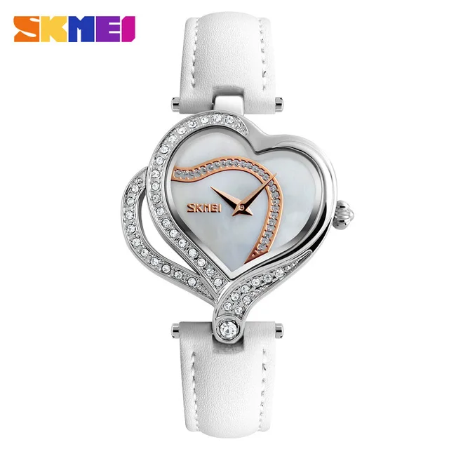 SKMEI Luxury Quartz Watch Heart Shape Women Leather Strap wristwatch Women Fashion Watches Ladies Dress Relogio Feminino 9161
SKMEI Luxury Quartz Watch Heart Shape Women Leather Strap wristwatch Women Fashion Watches Ladies Dress Relogio Feminino 9161