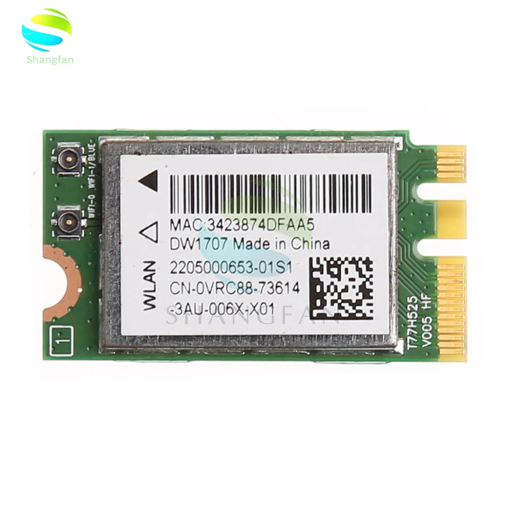 Wireless Adapter Card 300Mbps Wireless Bluetooth4.0 NGFF WIFI WLAN Card For Dell DW1707 VRC88 QCA9565 Qualcomm Atheros QCNFA335
Wireless Adapter Card 300Mbps Wireless Bluetooth4.0 NGFF WIFI WLAN Card For Dell DW1707 VRC88 QCA9565 Qualcomm Atheros QCNFA335