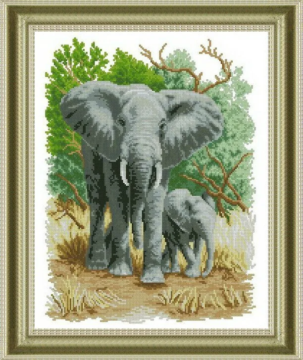 Kit for Needlework,Chinese Cross stitch, Embroidery kit,forest Elephant family print pattern Cross-Stitch animal home decoration
Kit for Needlework,Chinese Cross stitch, Embroidery kit,forest Elephant family print pattern Cross-Stitch animal home decoration