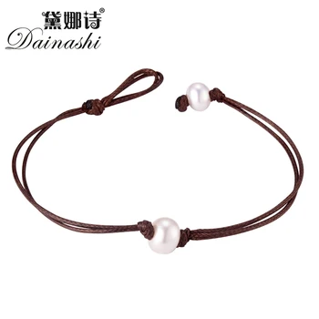 Dainashi DIY retro Style Brown Leather rope 100% natural fresh water pearl bracelets fine jewelry for women
Dainashi DIY retro Style Brown Leather rope 100% natural fresh water pearl bracelets fine jewelry for women