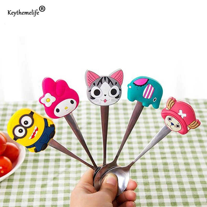 Stainless Steel Silicone Handle Porridge Spoons Cute Cartoon Children Soup Spoon Coffee Spoon Dinnerware Cooking Tools DA
Stainless Steel Silicone Handle Porridge Spoons Cute Cartoon Children Soup Spoon Coffee Spoon Dinnerware Cooking Tools DA