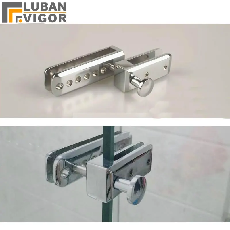 Us 13 2 12 Off Frameless Shower Room Sliding Door Lock Bolt Doorstop For Glass Thick 8 10mm Or Screen Partition Door Gap 25mm Glass Hardware In