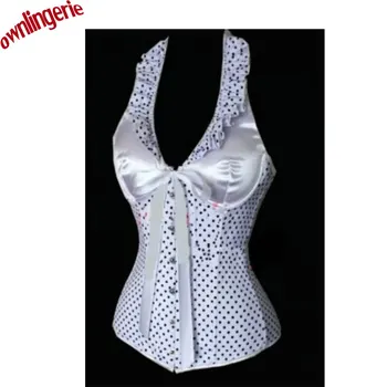 Free shipping SALE sexy women pokal dot stain corset,halter padded cup bodysuit shapewear,hook front in blue and white
Free shipping SALE sexy women pokal dot stain corset,halter padded cup bodysuit shapewear,hook front in blue and white
