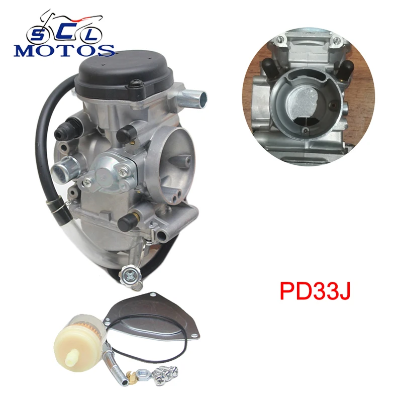 Sclmotos - 33mm PD33J Modified Motorcycle Carburetor ATV Quad Carb 4 Stroke for Yamaha YFM350 YFM400 YFM450 4X4 Engine Racing
Sclmotos - 33mm PD33J Modified Motorcycle Carburetor ATV Quad Carb 4 Stroke for Yamaha YFM350 YFM400 YFM450 4X4 Engine Racing