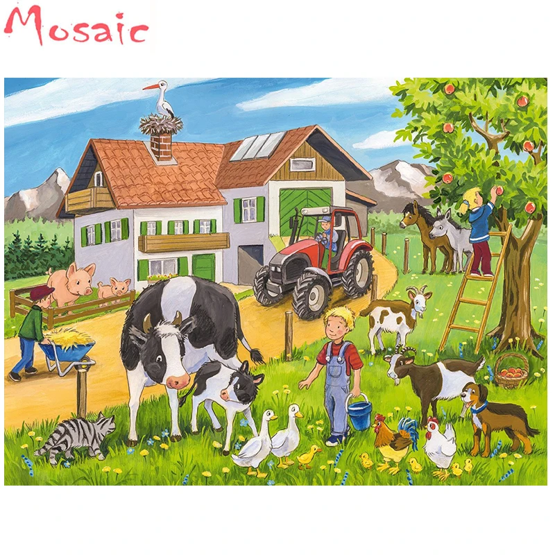 5d diamond painting cow farm house animal square round resin drills Paintings embroidery mosaic rhinestone painting wall sticker
5d diamond painting cow farm house animal square round resin drills Paintings embroidery mosaic rhinestone painting wall sticker