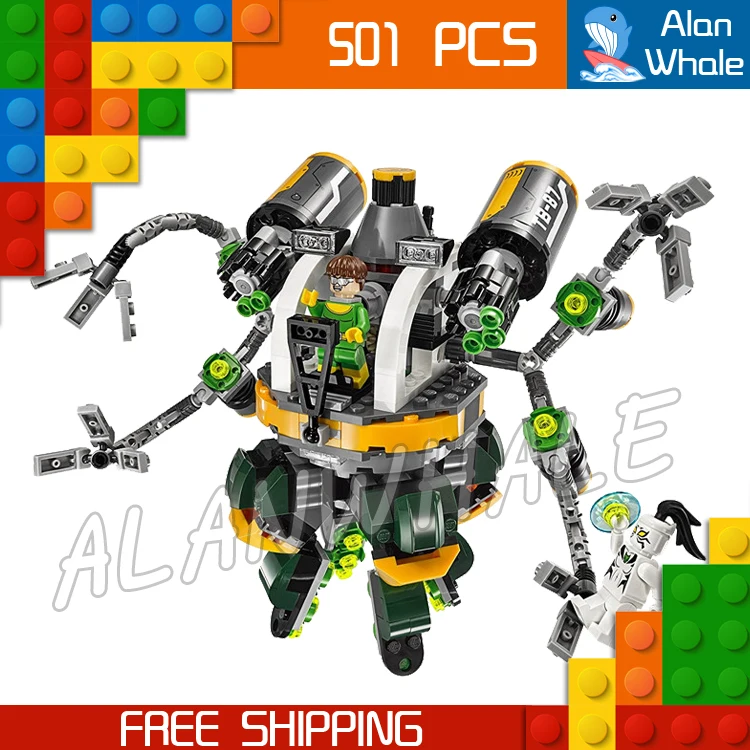 

501pcs Super Heroes Spider-Man Doc Ock's Tentacle Trap 07040 Model Building Blocks Bricks Kit Compatible With lego