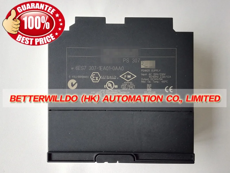 6ES7 307-1EA01-0AA0 SIMATIC S7-300, power supply, PS307, single phase 24V DC, 5A NEW IN BOX 1 Year Warranty
6ES7 307-1EA01-0AA0 SIMATIC S7-300, power supply, PS307, single phase 24V DC, 5A NEW IN BOX 1 Year Warranty