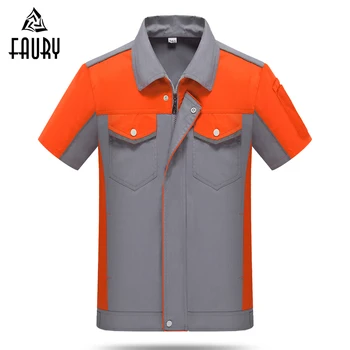 Workshop Wear Uniforms Unisex Summer Repairment Service Short Sleeves Patchwork Jackets Two Pieces Set Engineering Clothes
Workshop Wear Uniforms Unisex Summer Repairment Service Short Sleeves Patchwork Jackets Two Pieces Set Engineering Clothes