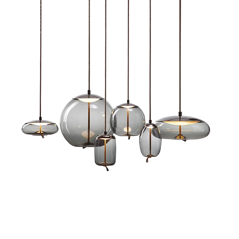 Nordic post-modern hemp rope Glass Pendant Lights Dinning Room Restaurant table bar window decoration Creative LED Pendant lamp
Nordic post-modern hemp rope Glass Pendant Lights Dinning Room Restaurant table bar window decoration Creative LED Pendant lamp