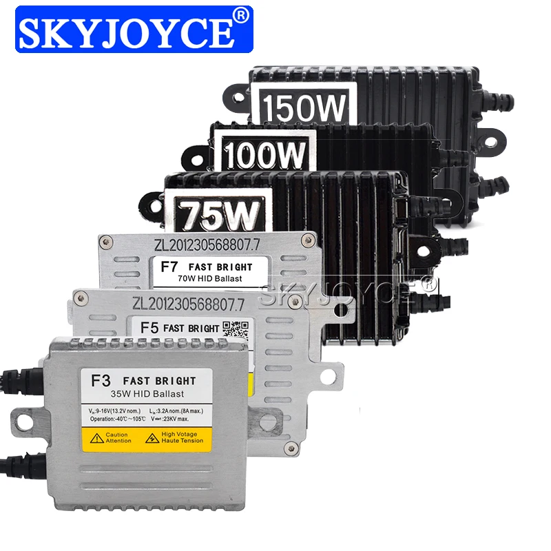 SKYJOYCE AC 12V Car Headlight HID Ballast 35W 55W 70W 75W 100W 150W HID Ballast For Car Light Bulb Xenon H7 H1 H11 D2H Xenon Kit (24)