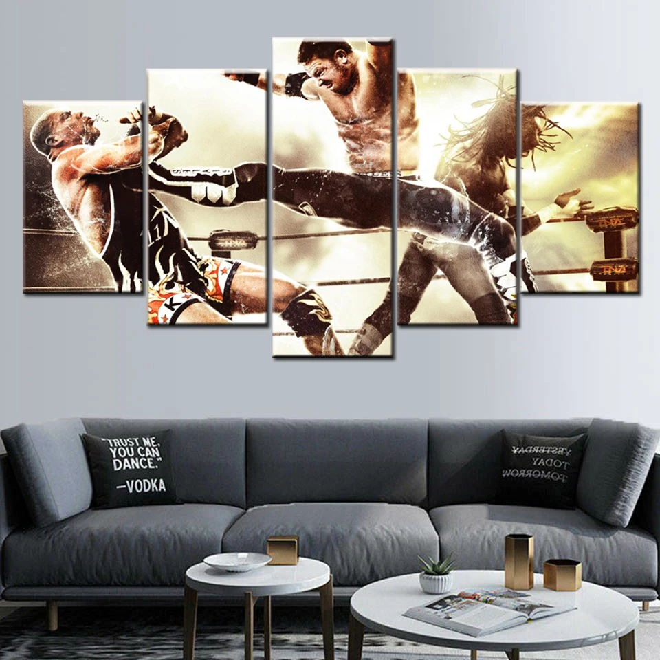 HD Print 5 Panel Sports Tna Wrestling Painting Modern Modular Photo Frame Canvas Print Unique Poster Home Wall Decoration
HD Print 5 Panel Sports Tna Wrestling Painting Modern Modular Photo Frame Canvas Print Unique Poster Home Wall Decoration