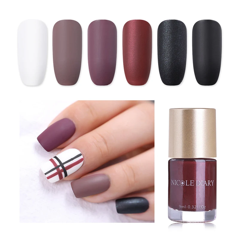 NICOLE DIARY 9ml Matte Effect Nail Polish Pashm Series Quick Dry Manicure Nail Art Lacquer Varnish 6 Colors
NICOLE DIARY 9ml Matte Effect Nail Polish Pashm Series Quick Dry Manicure Nail Art Lacquer Varnish 6 Colors