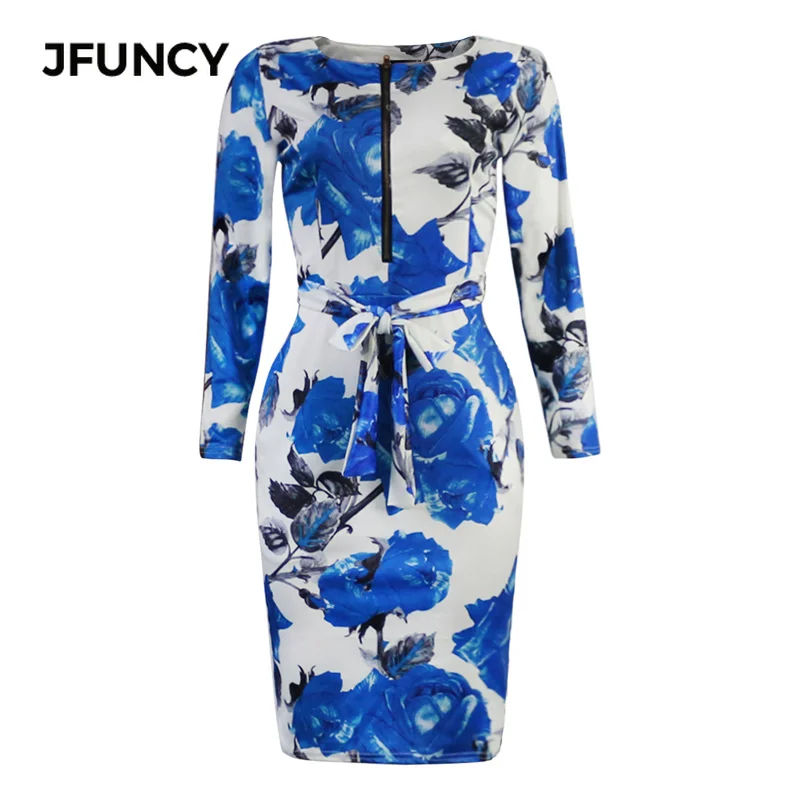 JFUNCY Women Spring Bodycon Dress Work Office Business Floral Belted Dress Casual Front Zipper Sheath Midi Dress Plus Size
JFUNCY Women Spring Bodycon Dress Work Office Business Floral Belted Dress Casual Front Zipper Sheath Midi Dress Plus Size