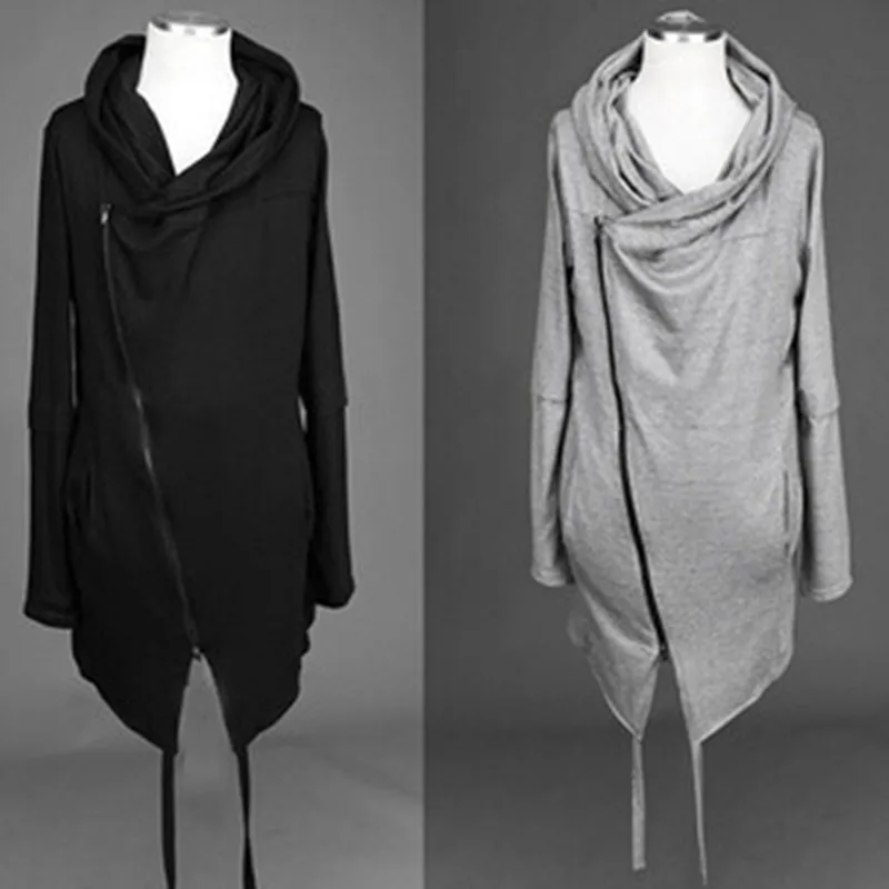 Men thin personality inclined zipper hooded cloak nightclub streetwear hoodies mens gothic style hip hop sweatshirt long coat
Men thin personality inclined zipper hooded cloak nightclub streetwear hoodies mens gothic style hip hop sweatshirt long coat