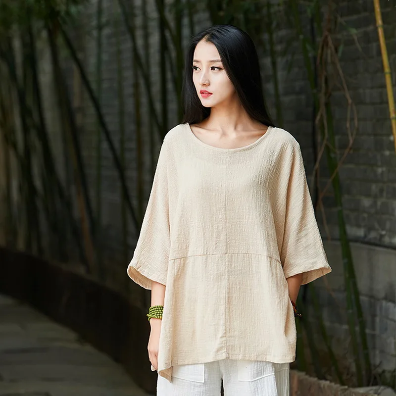 2018 Summer and autumn cotton linen women's shirt short sleeve flax shirts female stretch large size shirt ladies camisa chemise
2018 Summer and autumn cotton linen women's shirt short sleeve flax shirts female stretch large size shirt ladies camisa chemise