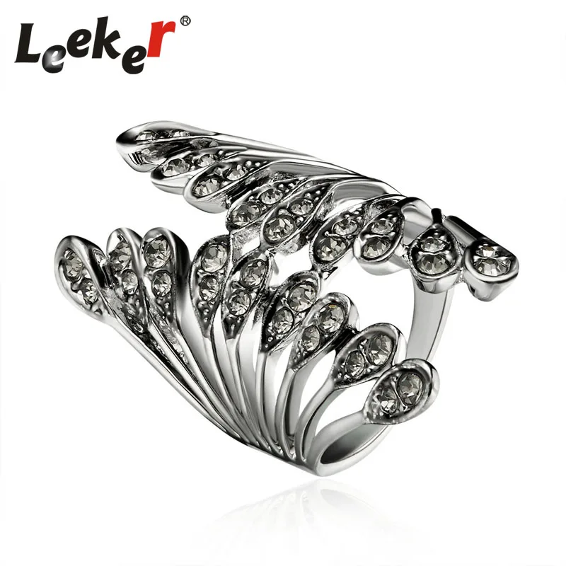 LEEKER Luxury Design Personality Hollow Big Long Rings For Women Silver Color Crystal Ring Vintage Jewelry 93173 LK9
LEEKER Luxury Design Personality Hollow Big Long Rings For Women Silver Color Crystal Ring Vintage Jewelry 93173 LK9