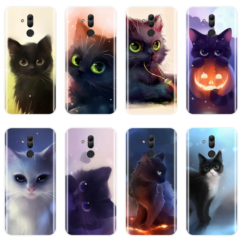 

For Huawei Mate 20 10 9 Lite Case Silicone Soft Cute Cat Cartoon Back Cover For Huawei Mate 7 8 9 10 Pro Phone Case