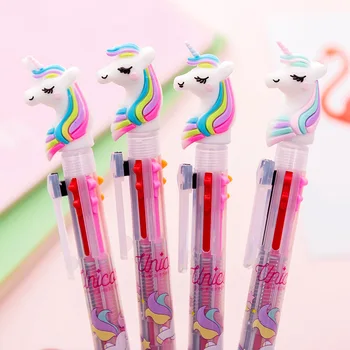 200X Novelty 6 Colors in 1 Unicorn Ballpoint Pen Silica Rainbow Kawaii Ball Pen For Kids Gift Creative Material School Supplies
200X Novelty 6 Colors in 1 Unicorn Ballpoint Pen Silica Rainbow Kawaii Ball Pen For Kids Gift Creative Material School Supplies