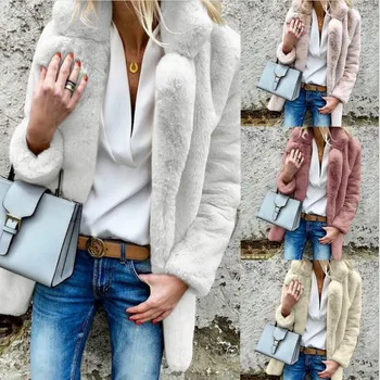 2018 new winter coat women Solid color long-sleeved lapel women's faux fur coat streetwear fur jacket women Open Stitch
2018 new winter coat women Solid color long-sleeved lapel women's faux fur coat streetwear fur jacket women Open Stitch
