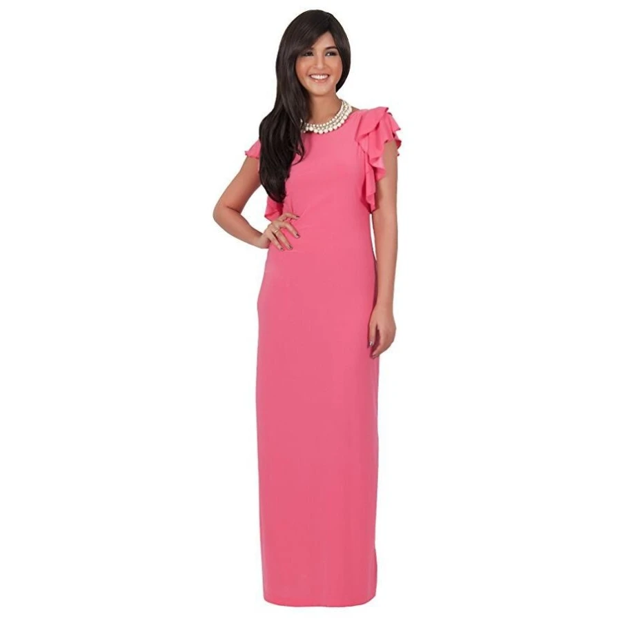 FD7036 Lady Spring Short Ruffle Sleeve Maxi Dresses Vestidos Robe Round Neckline Solid Color Plus size Floor Length Dress Cloth
FD7036 Lady Spring Short Ruffle Sleeve Maxi Dresses Vestidos Robe Round Neckline Solid Color Plus size Floor Length Dress Cloth