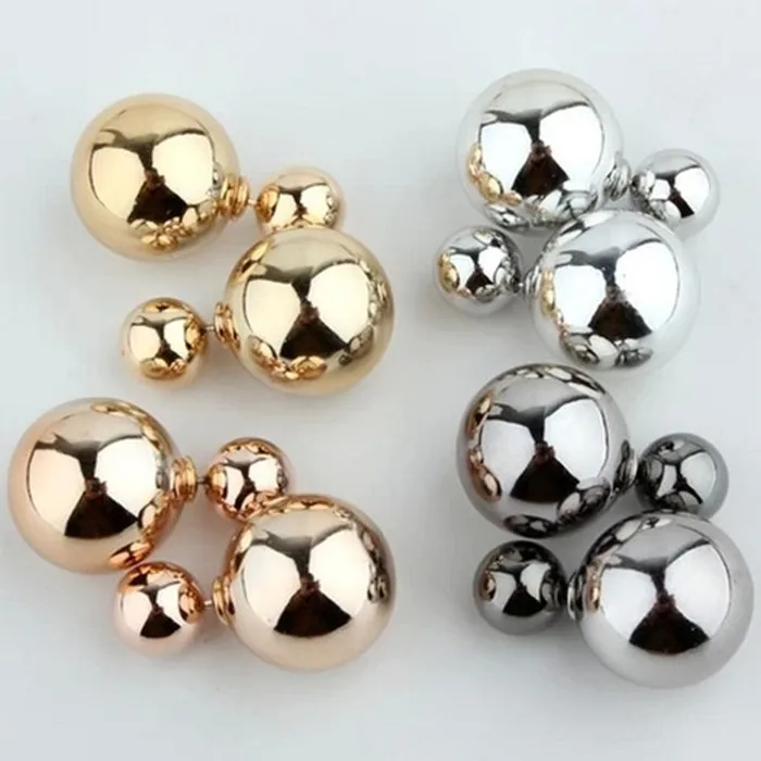 New Arrival Super Fashion Elegant Metal Double Faced Pearl Beads Women's Statement Stud Earrings,Gold/Silver/Black 3 Colors
New Arrival Super Fashion Elegant Metal Double Faced Pearl Beads Women's Statement Stud Earrings,Gold/Silver/Black 3 Colors