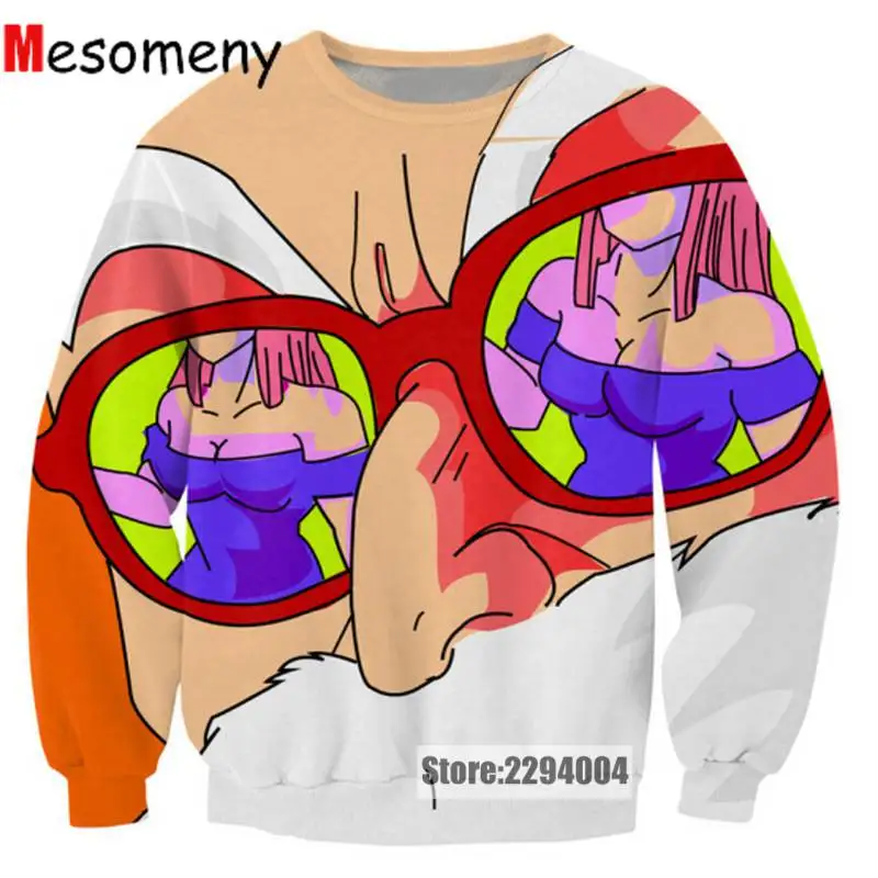 Mesomeny New Master Roshi Crewneck Sweatshirt DBZ Dragon Balls Z boobies Print 3d Print Hoodies Fashion Jumper Clothing R3334
Mesomeny New Master Roshi Crewneck Sweatshirt DBZ Dragon Balls Z boobies Print 3d Print Hoodies Fashion Jumper Clothing R3334