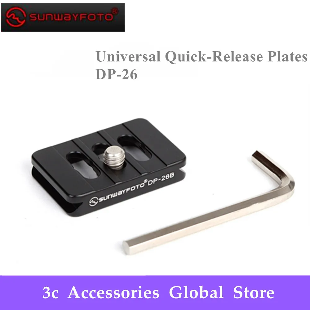 SUNWAYFOTO DP-26 Tripod Head Quick Release Plate for DSLR Camera Tripod Head Professional Aluminum Monopod Quick Release Plate
SUNWAYFOTO DP-26 Tripod Head Quick Release Plate for DSLR Camera Tripod Head Professional Aluminum Monopod Quick Release Plate