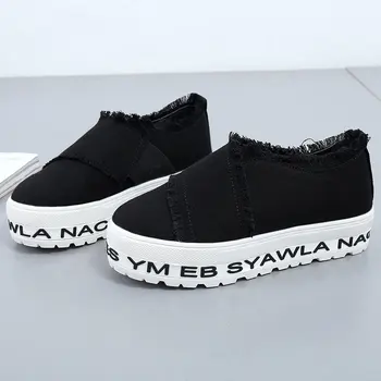 Women's Vulcanize Shoe 2018 Brand White Shoes Women Flats Ladies Flats Creepers Female Canvas Loafers Footwear Mujer Zapatos
Women's Vulcanize Shoe 2018 Brand White Shoes Women Flats Ladies Flats Creepers Female Canvas Loafers Footwear Mujer Zapatos