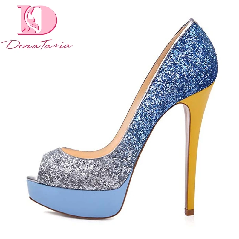 Doratasia NEW Big Sizes 45 Brand Design Mixed Colors Bling Peep Toe Party Women Shoes Sexy High Heels Platform Pumps Woman
Doratasia NEW Big Sizes 45 Brand Design Mixed Colors Bling Peep Toe Party Women Shoes Sexy High Heels Platform Pumps Woman