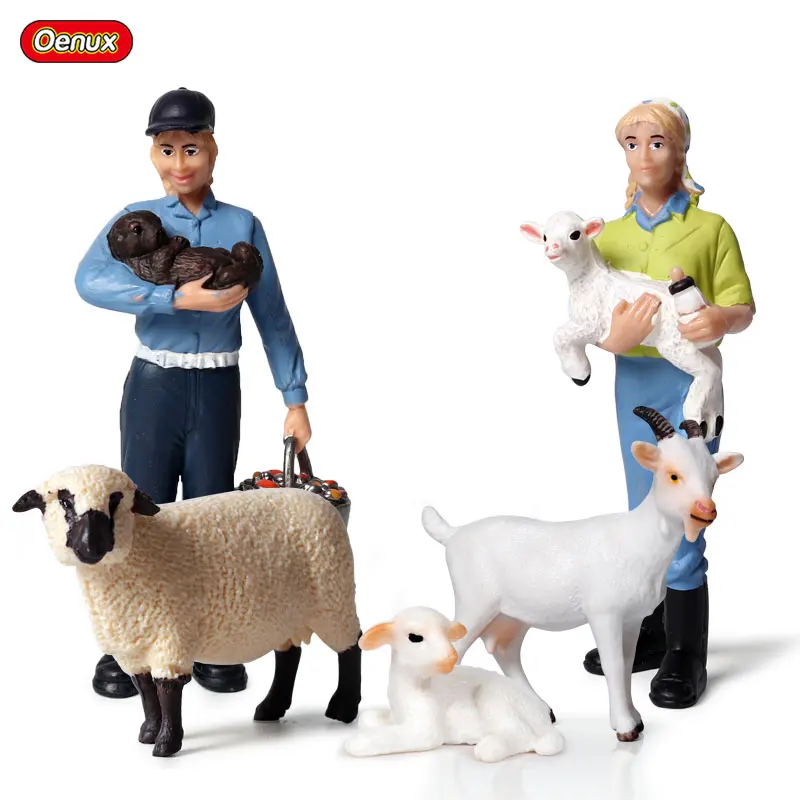 Oenux Farm Animals Simulation Sheep Model Farmer Woman Holding Cub Action Figure Goat Lamb Figurines Educational Toy For Kids
Oenux Farm Animals Simulation Sheep Model Farmer Woman Holding Cub Action Figure Goat Lamb Figurines Educational Toy For Kids