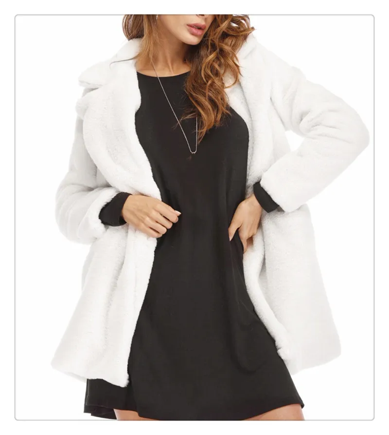Imitation fur coat 2018 European and American women's wear long and loose plush soft rabbit hair (3)