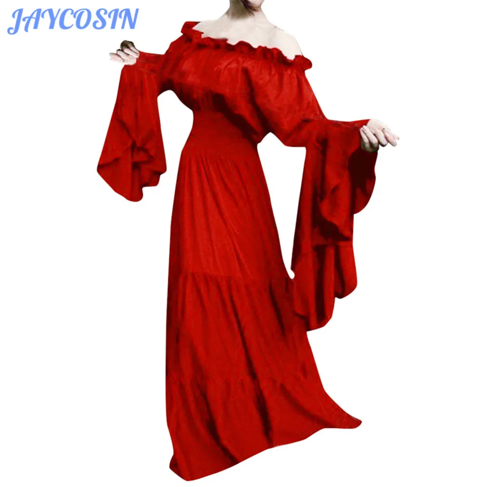 JAYCOSIN Women Clothes Plus Size Sexy Slash Neck Dress Whit Pockets Retro Fashion Flare Sleeve Cosplay Evening Party Maxi Dress
JAYCOSIN Women Clothes Plus Size Sexy Slash Neck Dress Whit Pockets Retro Fashion Flare Sleeve Cosplay Evening Party Maxi Dress