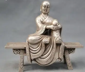 Crafts statue Chinese Silver Buddhism Pray Arhat TangSeng Monk Statue Seat 3 Eye Buddha Set halloween
Crafts statue Chinese Silver Buddhism Pray Arhat TangSeng Monk Statue Seat 3 Eye Buddha Set halloween