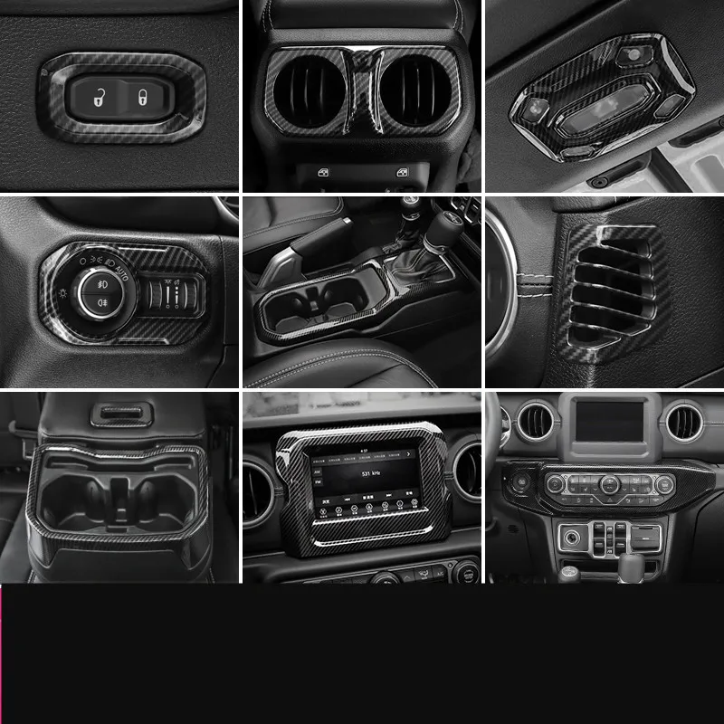 Carbon Fibre Head Light Cup Air Conditioner Door Lock Switch Button Outet Decorated Frame For Jeep Wrangler JL 2018 2019 AAA201
Carbon Fibre Head Light Cup Air Conditioner Door Lock Switch Button Outet Decorated Frame For Jeep Wrangler JL 2018 2019 AAA201