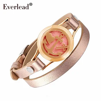 EVERLEAD Wrap Bracelets for Women Rose Gold color Anchor heart bracelet aromatherapy perfume diffuser leather Bracelets jewelry
EVERLEAD Wrap Bracelets for Women Rose Gold color Anchor heart bracelet aromatherapy perfume diffuser leather Bracelets jewelry